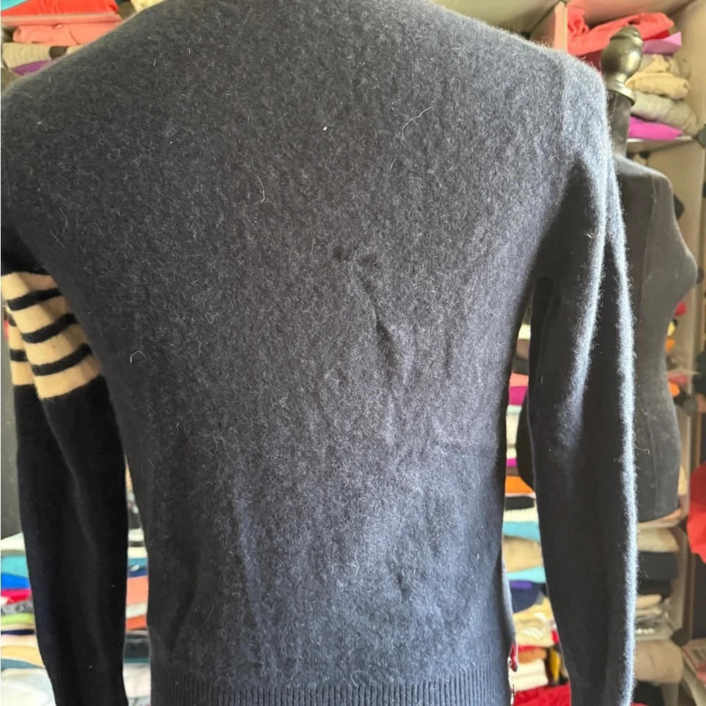 Thom Browne Men's Navy Blue Cashmere Cardigan Sweater S MENDED_9